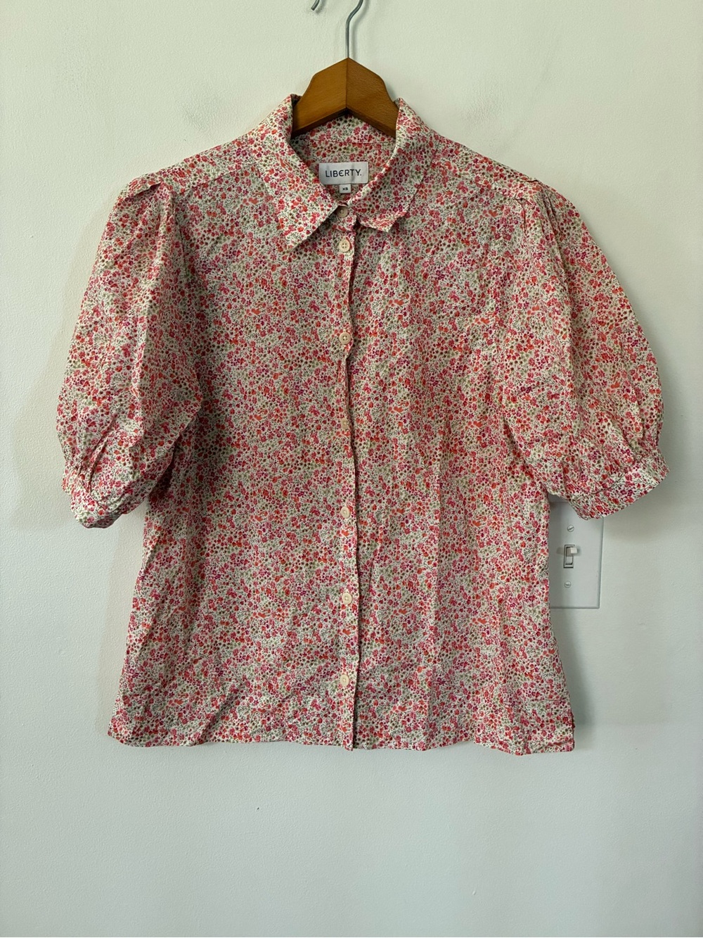 Liberty of London Puff-Sleeve Floral Shirt